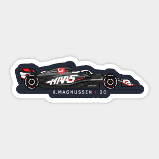 F1  Kevin Magnussen Haas Fan shirt Sticker